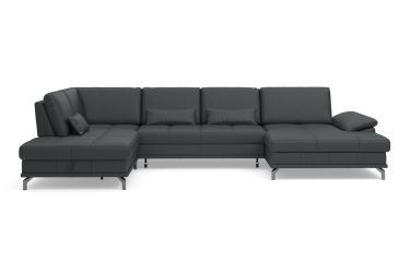 PLACES OF STYLE Wohnlandschaft "Costello U-Form, B: 363 cm mit Sitztiefen-, günstig online kaufen