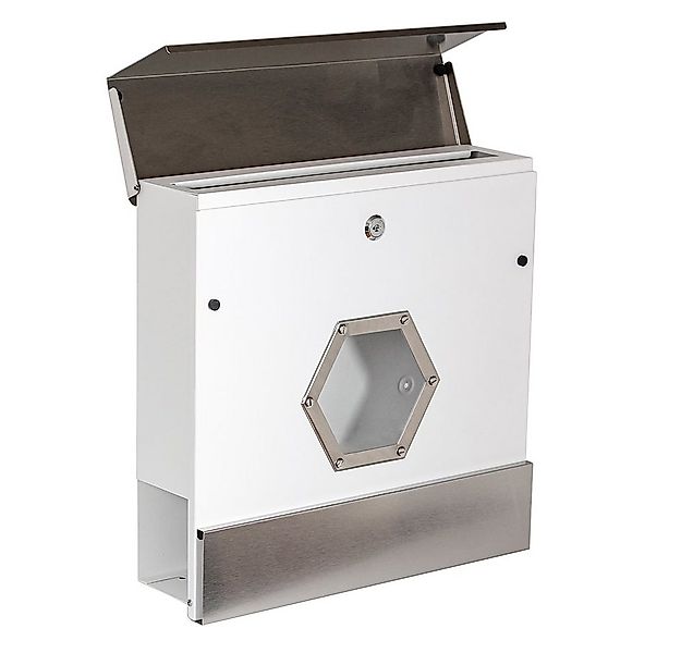 Mucola Wandbriefkasten Briefkasten Wandbriefkasten Edelstahl Zeitungsfach D günstig online kaufen