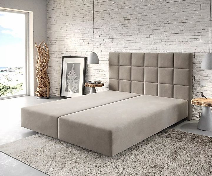 DELIFE Bettgestell Dream-Fine, Mikrofaser Beige 160x200 günstig online kaufen