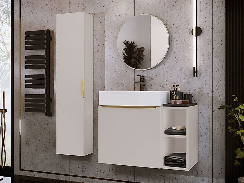 MIRJAN24 Badmöbel-Set Mogares, (4er-Set, Waschbeckenschrank, Badezimmerschr günstig online kaufen