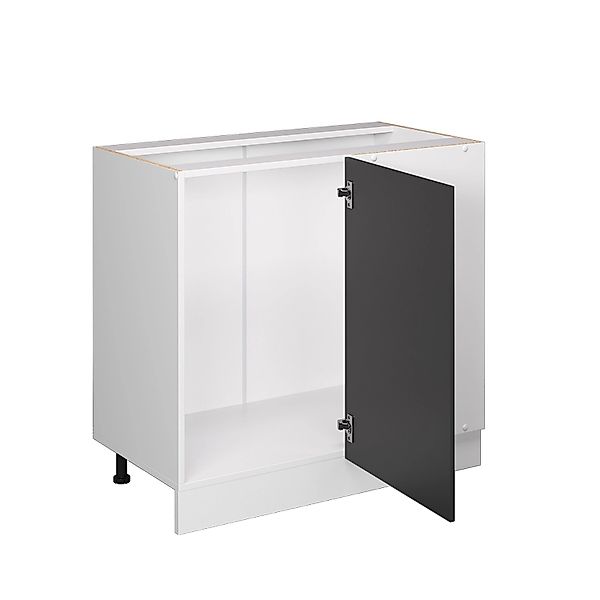 Vicco Eckunterschrank R-Line Küchen Eckschrank Anthrazit Landhaus/Weiß 86 c günstig online kaufen