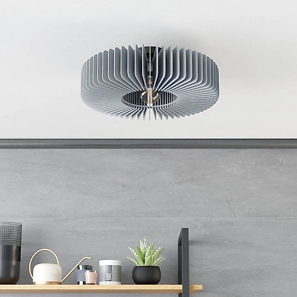 Deckenlampe Palombaia im Fächerlook, grau günstig online kaufen