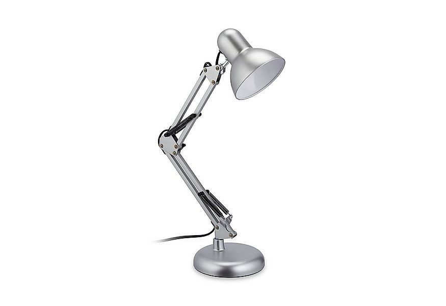 relaxdays Schreibtischlampe Retro Schreibtischlampe silber günstig online kaufen