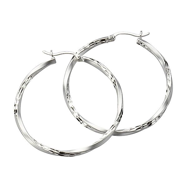 Zeeme Paar Creolen 925 Silber mattiert günstig online kaufen