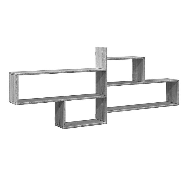 vidaXL Regal Wandregal Grau Sonoma 167,5x18x68 cm Holzwerkstoff, 1-tlg. günstig online kaufen