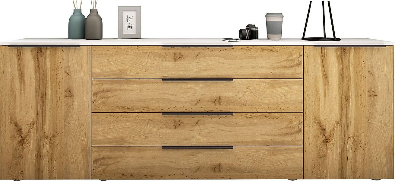 borchardt Möbel Sideboard Tom, moderne Kommode mit Metallgriffen, 200cm bre günstig online kaufen