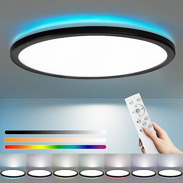 ZMH LED Deckenleuchte Whonzimmer mit RGB günstig online kaufen