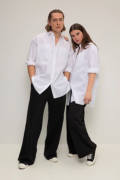 Studio Untold Hemdbluse Oversized Hemd Hemdkragen günstig online kaufen