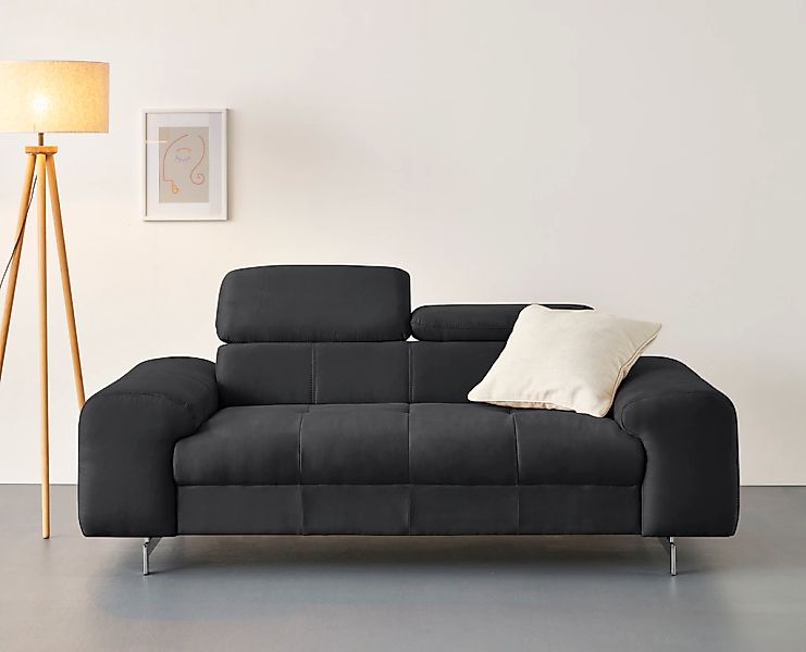 COTTA 2-Sitzer "Chef", Big-Sofa mit Kopfteilverstellung, edle Metallkufen günstig online kaufen