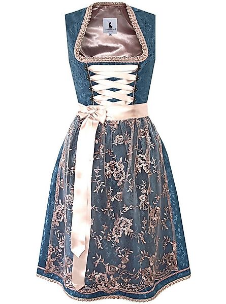 Alpenmärchen Dirndl Dirndl Zoe in blau und rosa - ALM914 günstig online kaufen