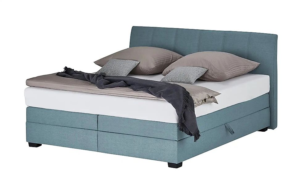 vanDoorn Boxspringbett  Chiara ¦ blau ¦ Maße (cm): B: 212 H: 107 Betten > B günstig online kaufen