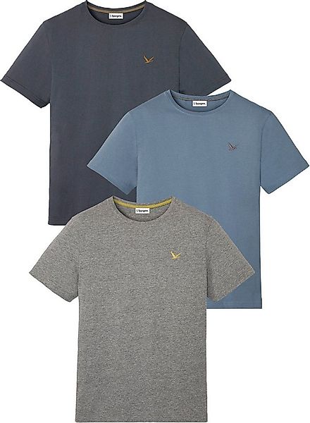 bonprix T-Shirt (Packung, 3-tlg) Regular Fit, Kurzarm, für den Alltag, aus günstig online kaufen
