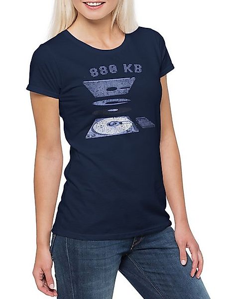 Urban Backwoods Print-Shirt Explosion 3.5 Floppy Disk Damen T-Shirt Retro C günstig online kaufen