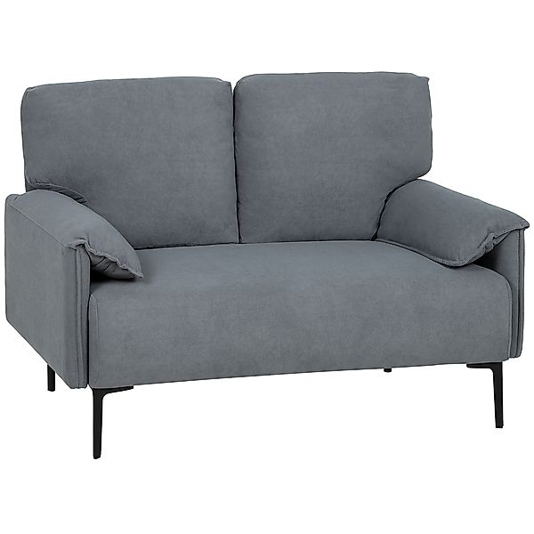 HOMCOM Sofa 2-Sitzer 127 cm Kleine Couch Polstersofa mit Gepolstert Armlehn günstig online kaufen