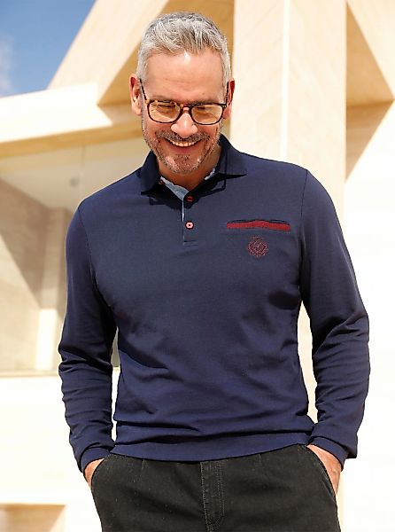 Marco Donati Poloshirt "Langarm-Poloshirt", 1 Stk. günstig online kaufen
