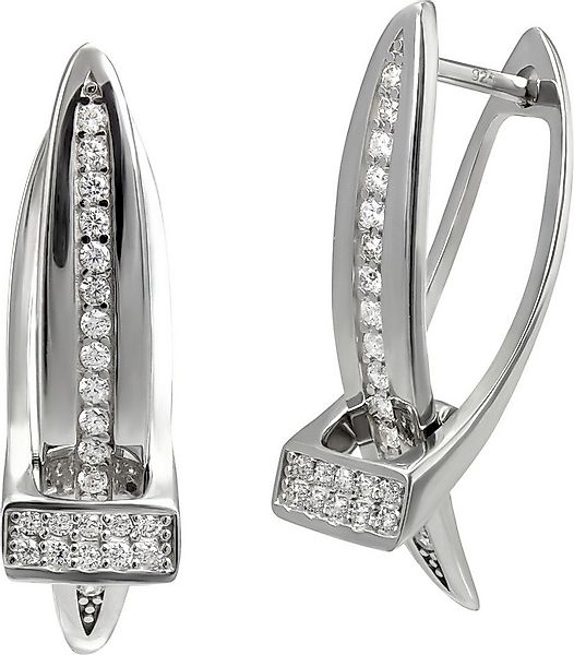 SilberDream Paar Creolen SilberDream Creole X-Form Zirkonia 925 (Creolen), günstig online kaufen