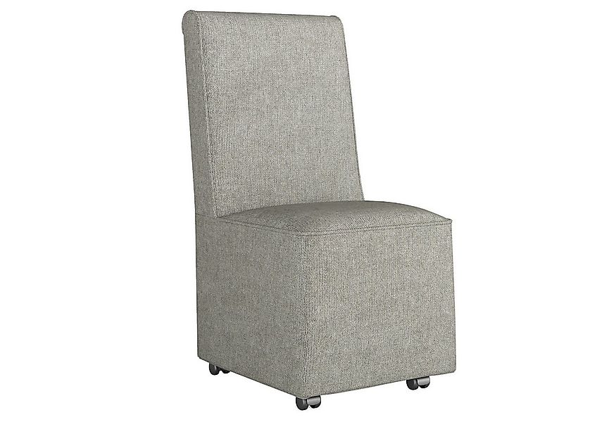 COSTWAY Polsterstuhl, mit Rollen & abnehmbarem Bezug, 47x60,5x98cm, grau günstig online kaufen