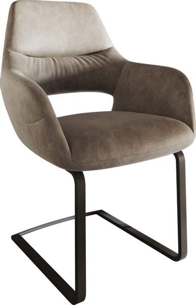 DELIFE Polsterstuhl Yago-Flex, mit Armlehnen Freischwinger günstig online kaufen