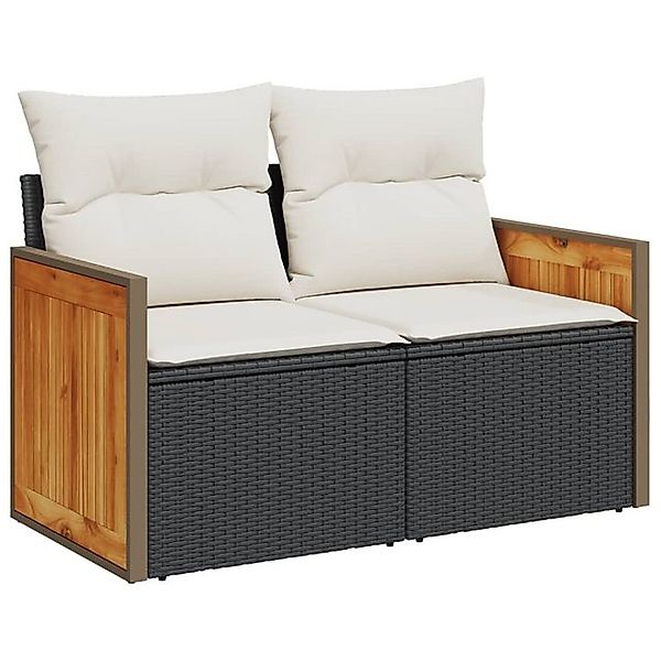 vidaXL Loungesofa Gartensofa mit Kissen 2-Sitzer günstig online kaufen