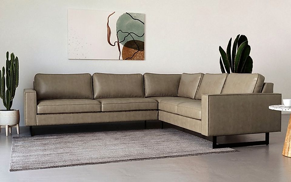 Places of Style Ecksofa »Pinto, 250/290 cm, langer Schenkel, XXL, Ottomane« günstig online kaufen