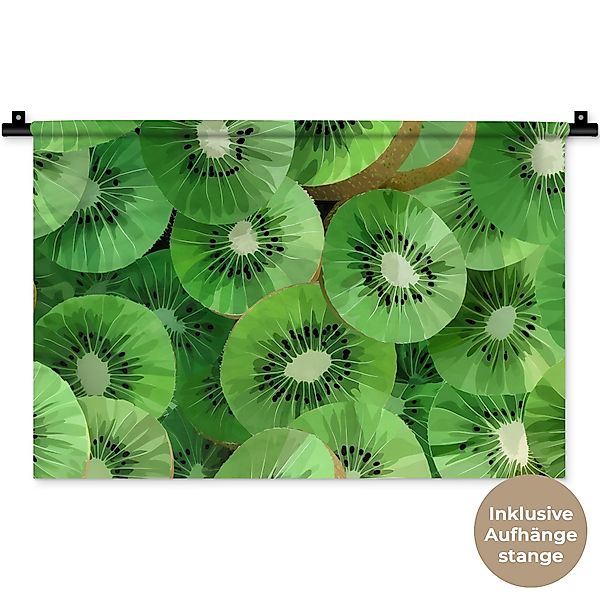 MuchoWow Wandteppich Kiwi - Grün - günstig online kaufen
