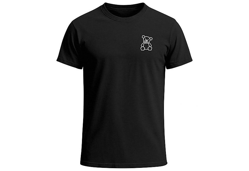 Neverless Print-Shirt Herren T-Shirt Baumwolle mit Logopront Teddy Bär Poly günstig online kaufen