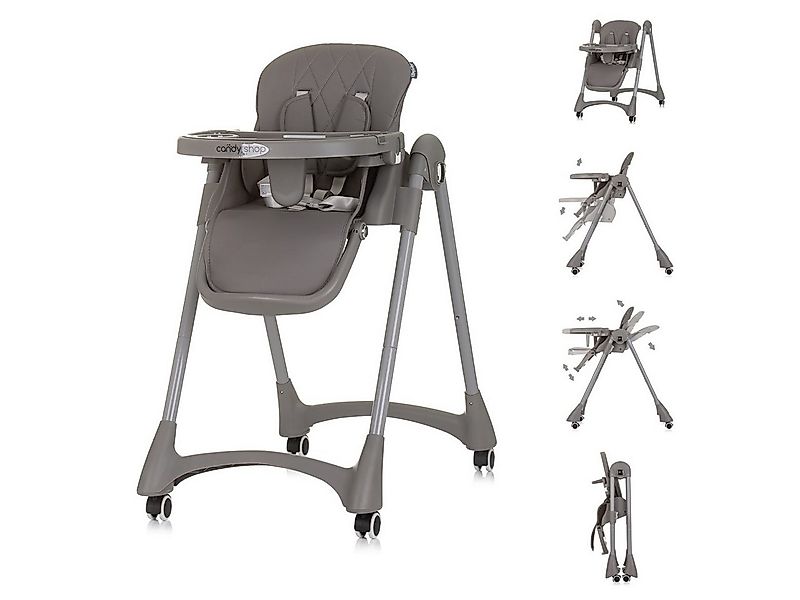 Chipolino Kombihochstuhl Kinderhochstuhl Candy Shop, 4 Räder, verstellbar, günstig online kaufen