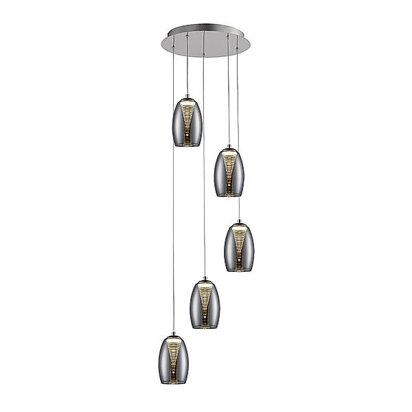 Brilliant Pendelleuchte »Metropolis«, 5 flammig, Leuchtmittel LED-Modul   L günstig online kaufen