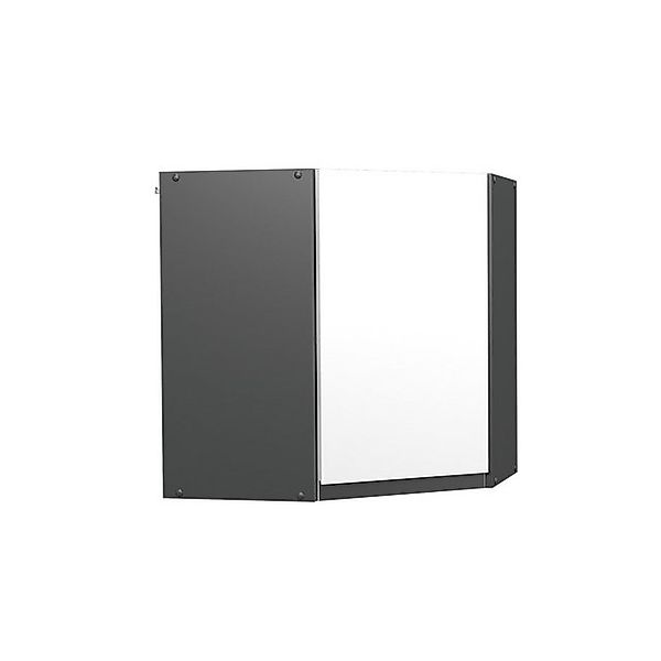 Vicco Eckhängeschrank R-Line Küchen-Eckschrank Weiß/Anthrazit 57 cm J-Shape günstig online kaufen