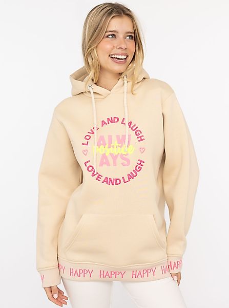 Zwillingsherz Hoodie ""Always Positive"" Kapuze, Stickerei, Fronttasche, Bü günstig online kaufen