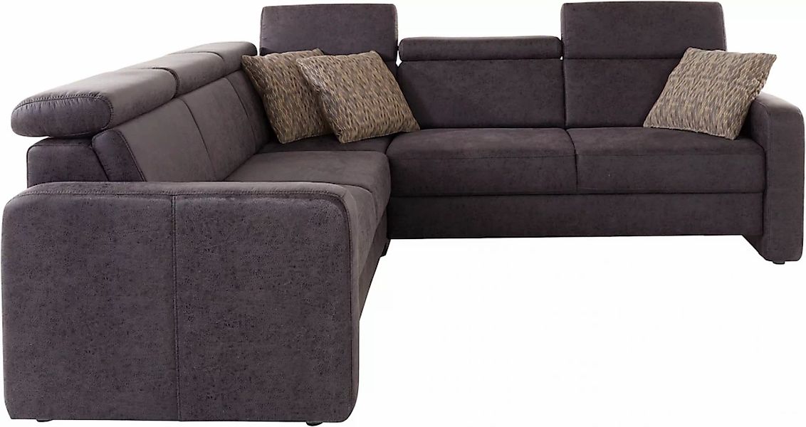 sit&more Ecksofa »Bologna L-Form«, Kopfteilverstellung, wahlweise mit Bettf günstig online kaufen