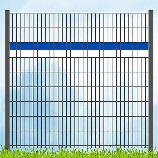 zaunzu Sichtschutz PP Sichtschutz Fanartikel Vereinsfarben Blau/Weiß Akzent günstig online kaufen