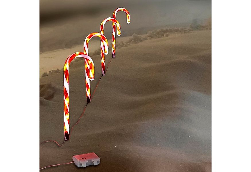 HAC24 LED-Lichterkette LED Zuckerstange Weihnachtsdeko Leuchtstab Gartenleu günstig online kaufen