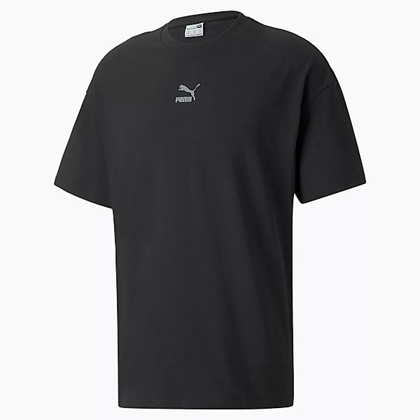 PUMA Herren T-Shirt mit reflektierendem Logo | Mit Aucun | Schwarz | Größe: günstig online kaufen