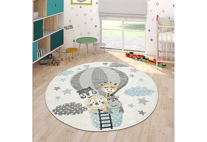 Paco Home Kinderteppich Cosmo 343, rund, Höhe: 18 mm, 3D-Design, niedliches günstig online kaufen