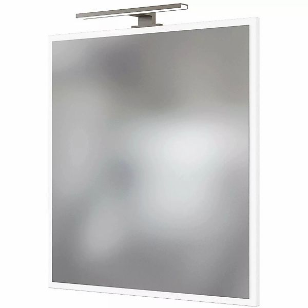 Held Möbel Spiegel mit Beleuchtung Monza 60 cm matt Weiß günstig online kaufen