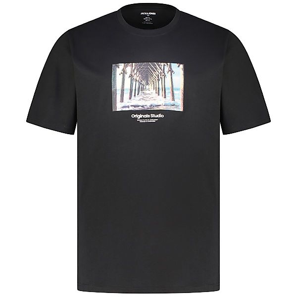 Jack&Jones T-Shirt mit Foto-Print Farbe schwarz Größe: 6XL günstig online kaufen