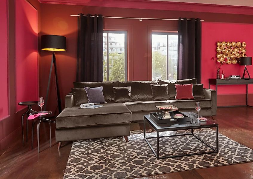 Home affaire Ecksofa "Renesse L-Form", lose Kissen, Keder an Sitzkissen günstig online kaufen
