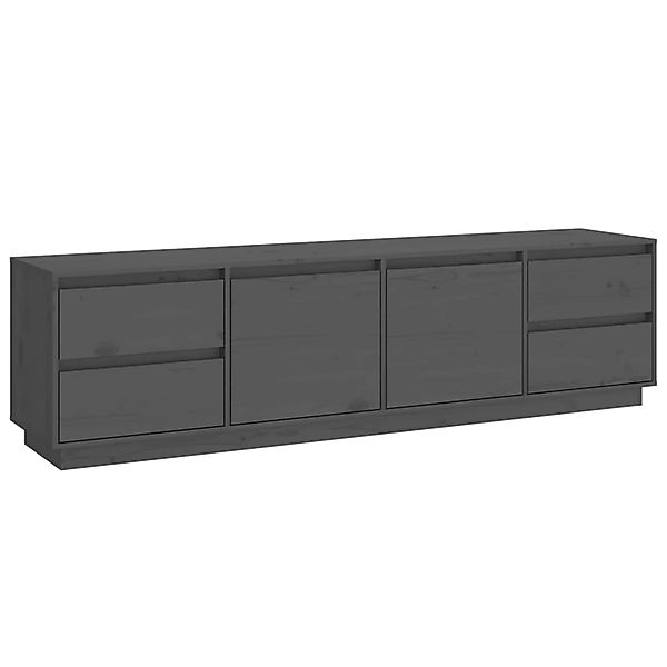 Vidaxl Tv-schrank Grau 176x37x47,5 Cm Massivholz Kiefer günstig online kaufen