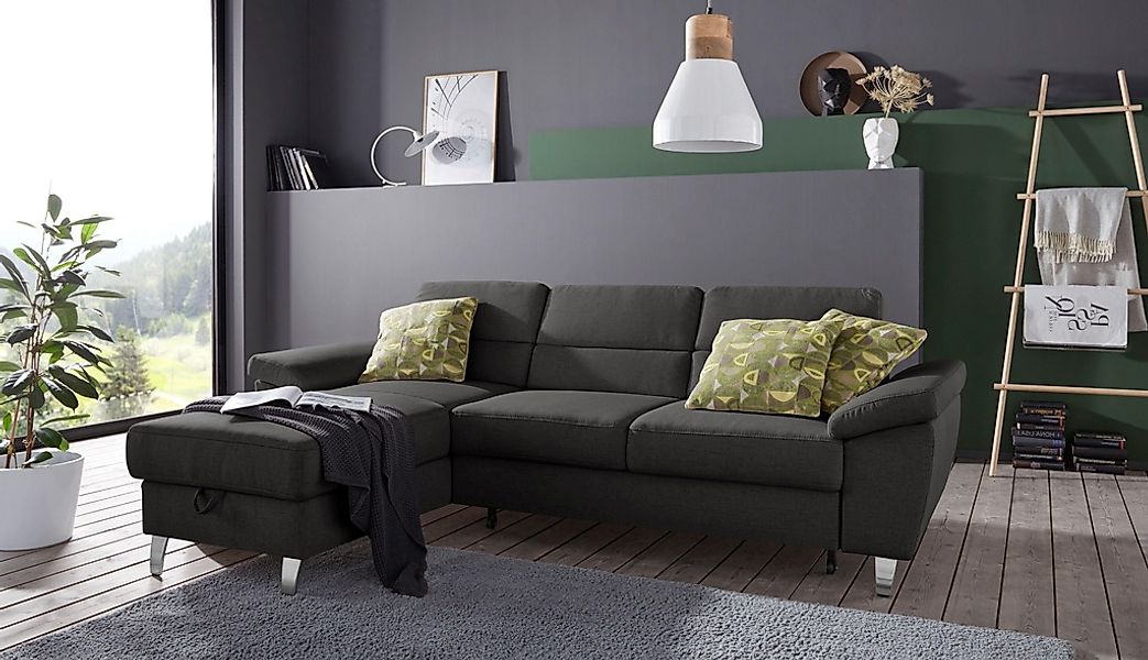 sit&more Ecksofa »Sorano L-Form«, wahlweise mit Bettfunktion und Bettkasten günstig online kaufen