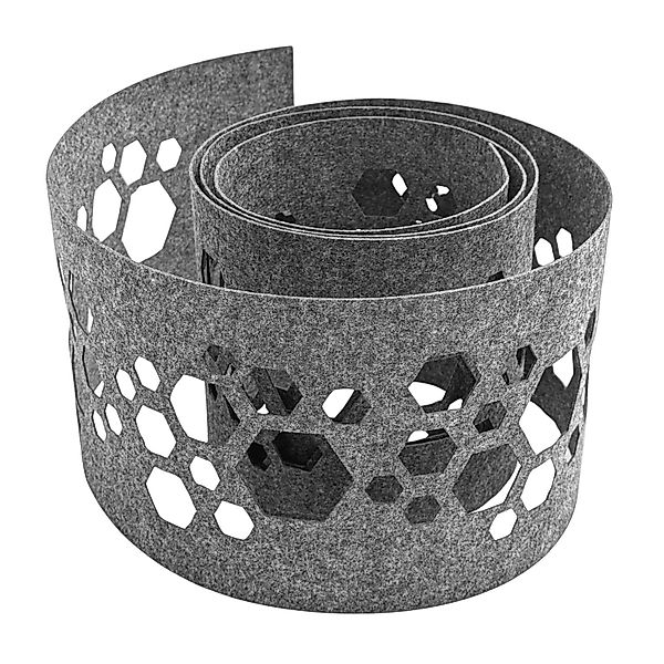 zaunzu Sichtschutz Design Vlies Dekor Hexagon Einzelstreifen Hellgrau 2,55m günstig online kaufen