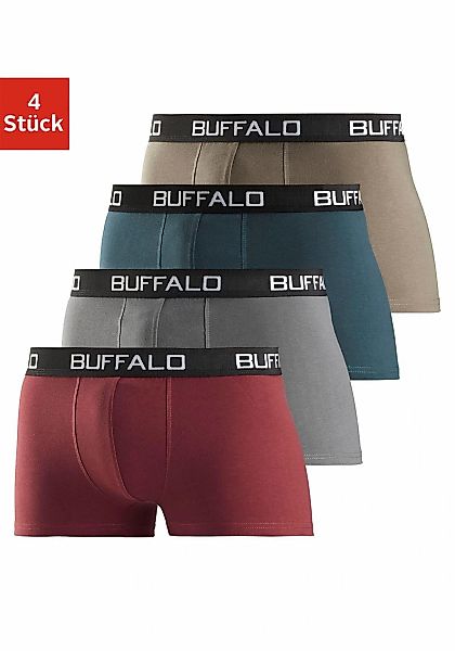 Buffalo Boxer "Boxershorts für Herren", (Packung, 4 St.), aus Baumwoll-Mix günstig online kaufen