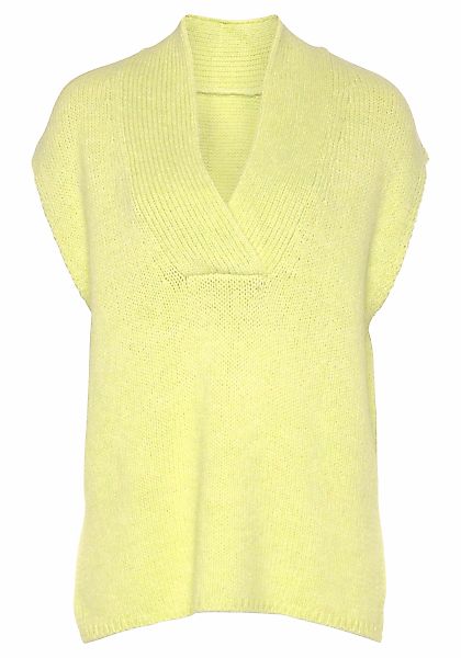 LASCANA Kurzarmpullover, mit V-Ausschnitt, Pullunder in Oversize-Form mit S günstig online kaufen