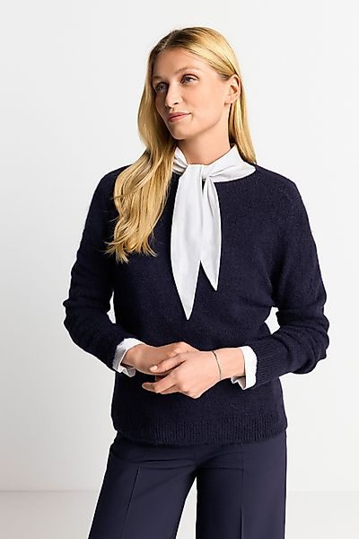 RICHROYAL Rundhalspullover in flauschiger Qualität günstig online kaufen