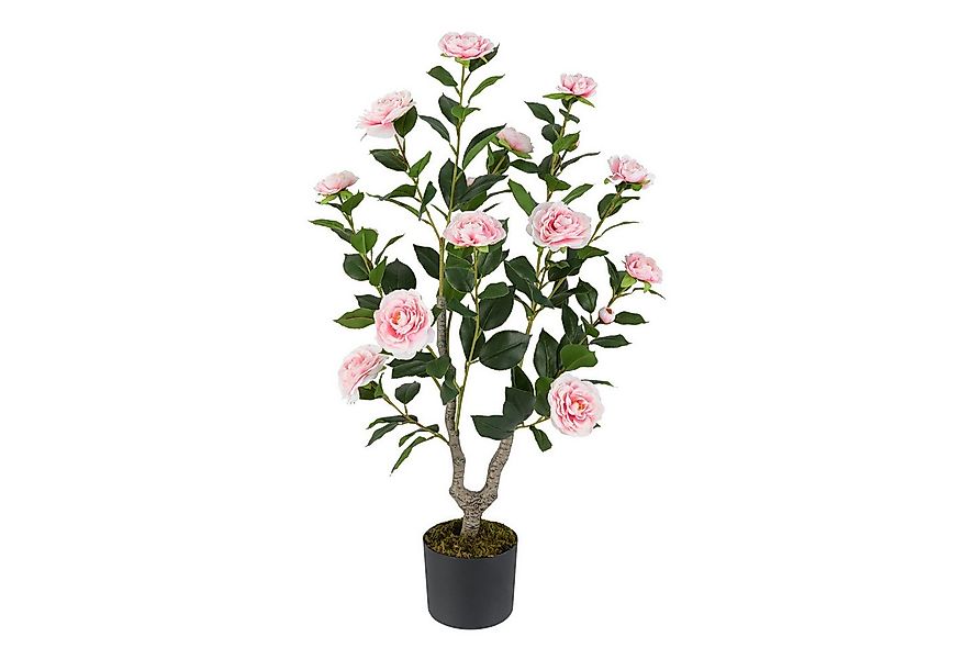 Kunstpflanze, COSTWAY, Höhe 90 cm, Kunstbaum mit Blüten, Künstlicher Kameli günstig online kaufen