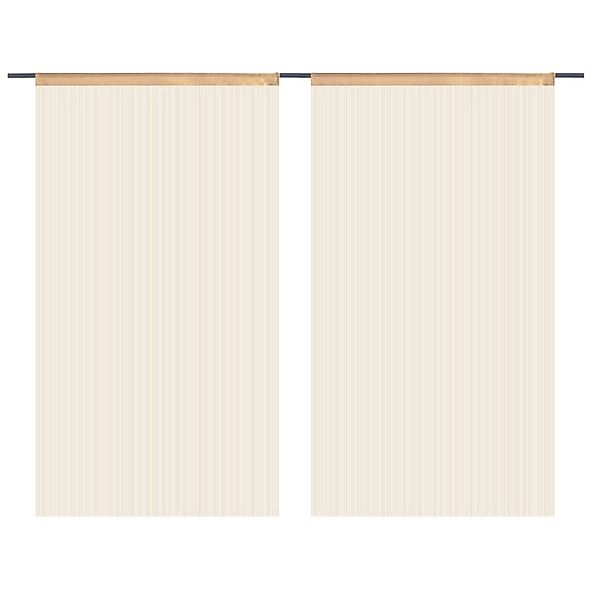 Fadenvorhänge 2 Stk. 100 X 250 Cm Beige günstig online kaufen