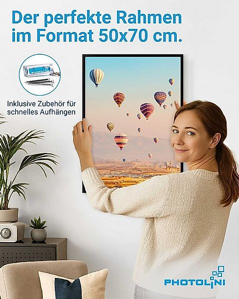 PHOTOLINI Bilderrahmen 3er Set modern mit bruchsicherem Acrylglas, Holz MDF günstig online kaufen