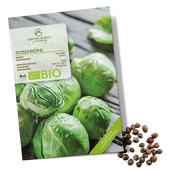 Growgreens Gemüsesamen BIO Rosenkohl Samen (Groninger) günstig online kaufen