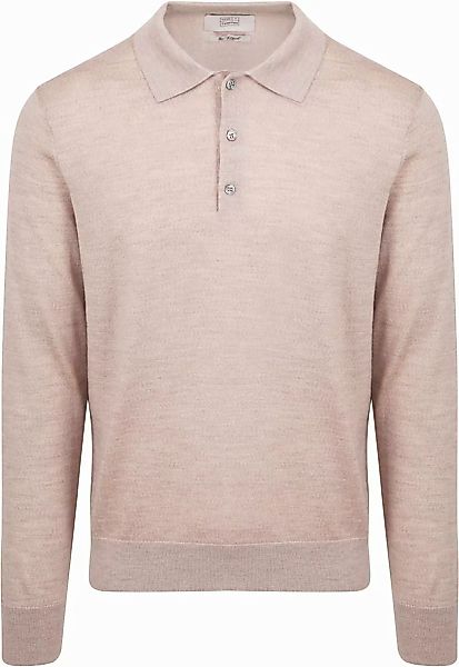 King Essentials The Robert Long Sleeve Poloshirt Merino Beige - Größe XL günstig online kaufen