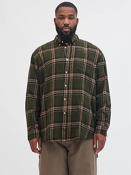 Jack&Jones Kariertes Flanellhemd Farbe oliv Größe: 6XL günstig online kaufen